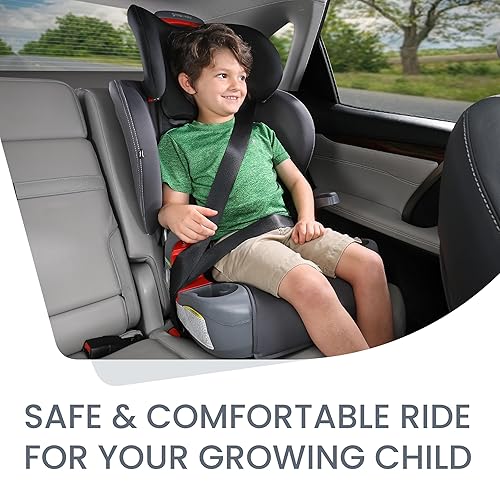 Diono Cambria 2 XL, Dual Latch Connectors, 2-in-1 Belt Positioning Booster Seat, High-Back To Backless Booster With Space And Room To Grow, 8 Years 1 Booster Seat, Black