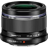 OM SYSTEM OLYMPUS M.Zuiko Digital 25mm F1.8 Black For Micro Four Thirds System Camera, Compact Design, Beautiful Bokeh, Brigh