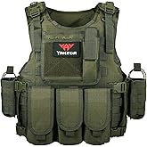 BOMTURN Tactical Airsoft Vest Upgrade Adjustable Modular Paintball Vest Outdoor Fit Adult