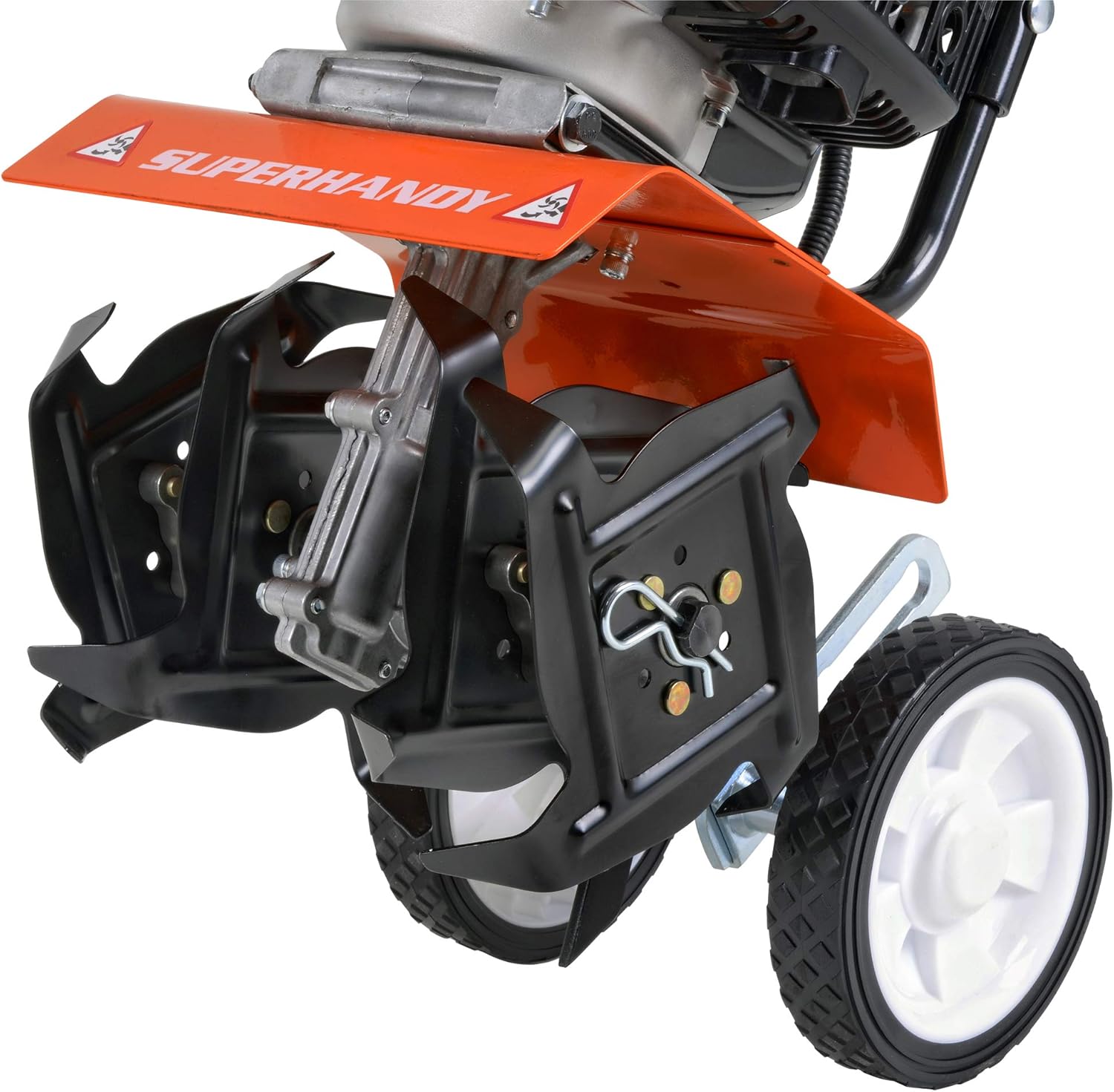 SuperHandy Mini Tiller Cultivator Super Duty 3HP 52cc 2 Stroke Gas Motor 4 Premium Steel Adjustable Forward Rotating Tines for Garden & Lawn, Digging, Weed Removal & Soil Cultivation EPA/CARB: Home Improvement