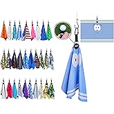 Scale Wear Design Magnetic Microfiber Waffle Disc Golf Towel – Large 16"x24" Clean Golf Club Ball Magnet Clip Hang Bag Cart Strong Premium Strength Ultra Absorbent Gear Blue Men (Towel Guy)