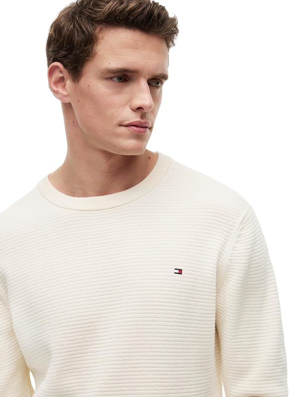 Homme Seasonal Structure Crew Neck MW0MW42799 Autres Pulls, Jaune, XXL — photo 4 sur 6