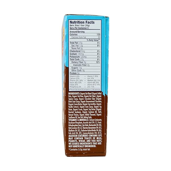 ZBAR – CHOCOLATE BROWNIE – SOFT-BAKED ENERGY SNACK BARS – NON-GMO – 11G WHOLE GRAINS – USDA ORGANIC GRANOLA BARS (6 PACK)