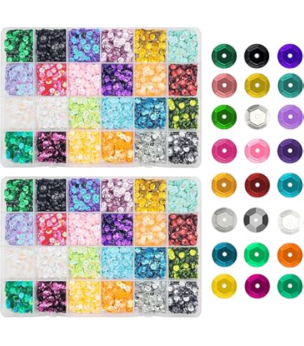 Paillettes Irisées En Vrac - 100 G - Rond - En PVC - Couleurs Mélangées