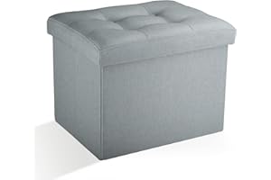 Docvania Ottoman Storage Ottoman Foot Rest Stool Foldable Bench with Storage Student Dormitory Bedroom and Entryway Storage 17 X 13 X 13