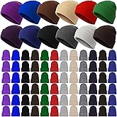 Handepo 300 Pack Winter Beanies Bulk Unisex Thermal Cuffed Skull Caps Warm Assorted Colors Wholesale Knit Hats for Men Women Homeless Cold Weather Colorful
