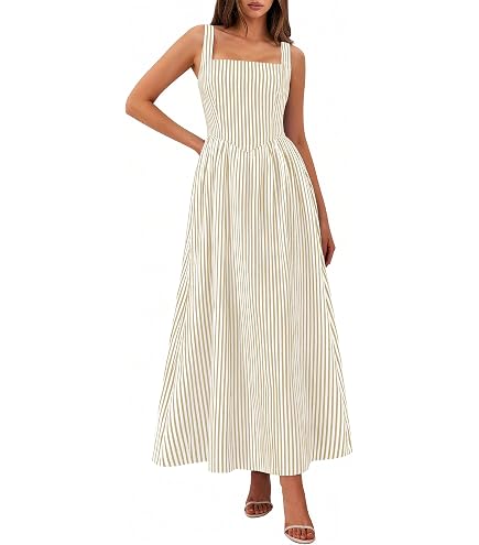 amazon black and white striped dress Women's Print Maxi Sleeveless Halter Tie up Long Dress Summer Loose Pleated Sundress (A-Black, S) at Women's Clothing store department 3 modernist aesthetic 5 FUN FACTS ABOUT Color:Amethyst*
