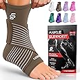 Sleeve Stars Ankle Brace for Women & Men, Ankle Wrap for Sprain, Compression Sleeve for Plantar Fasciitis Relief, Easy Custom
