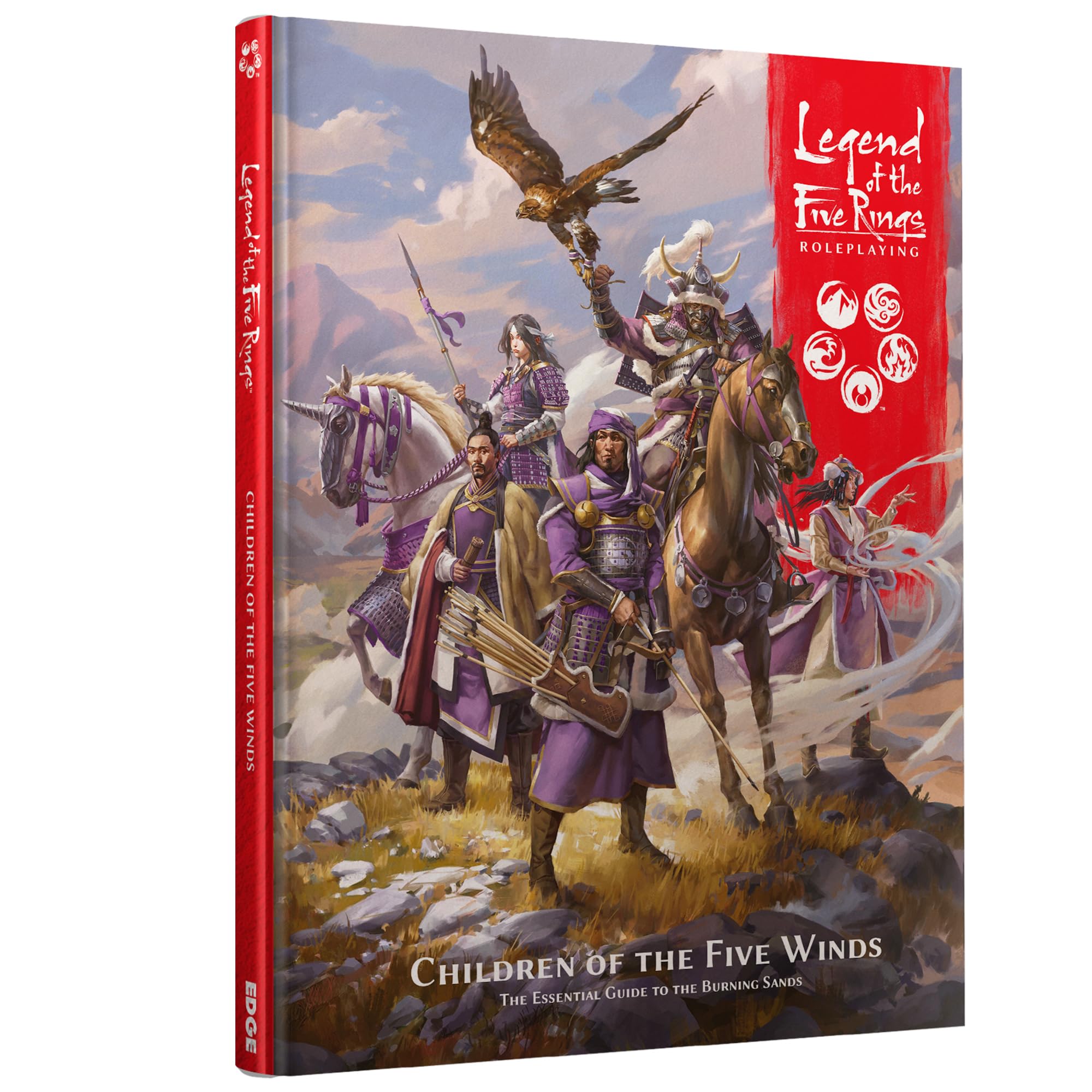 Photo 1 of Legend of The Five Rings Roleplaying Game Children of The Five Winds SOURCEBOOK - Explore The Sand Road and The Peoples of Khanbulak, Unicorn Clan Supplement, Made by Edge Studio