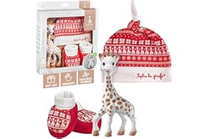 Sophie la girafe | My Christmas with Sophie Gift Set | Includes Sophie la girafe, Christmas Cap & Socks | Comfort & Soothe | Awaken All 5 Senses