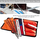 Techfection Universal Chainsaw Sharpening Kit with 5/32 3/16 7/32 Files view 6