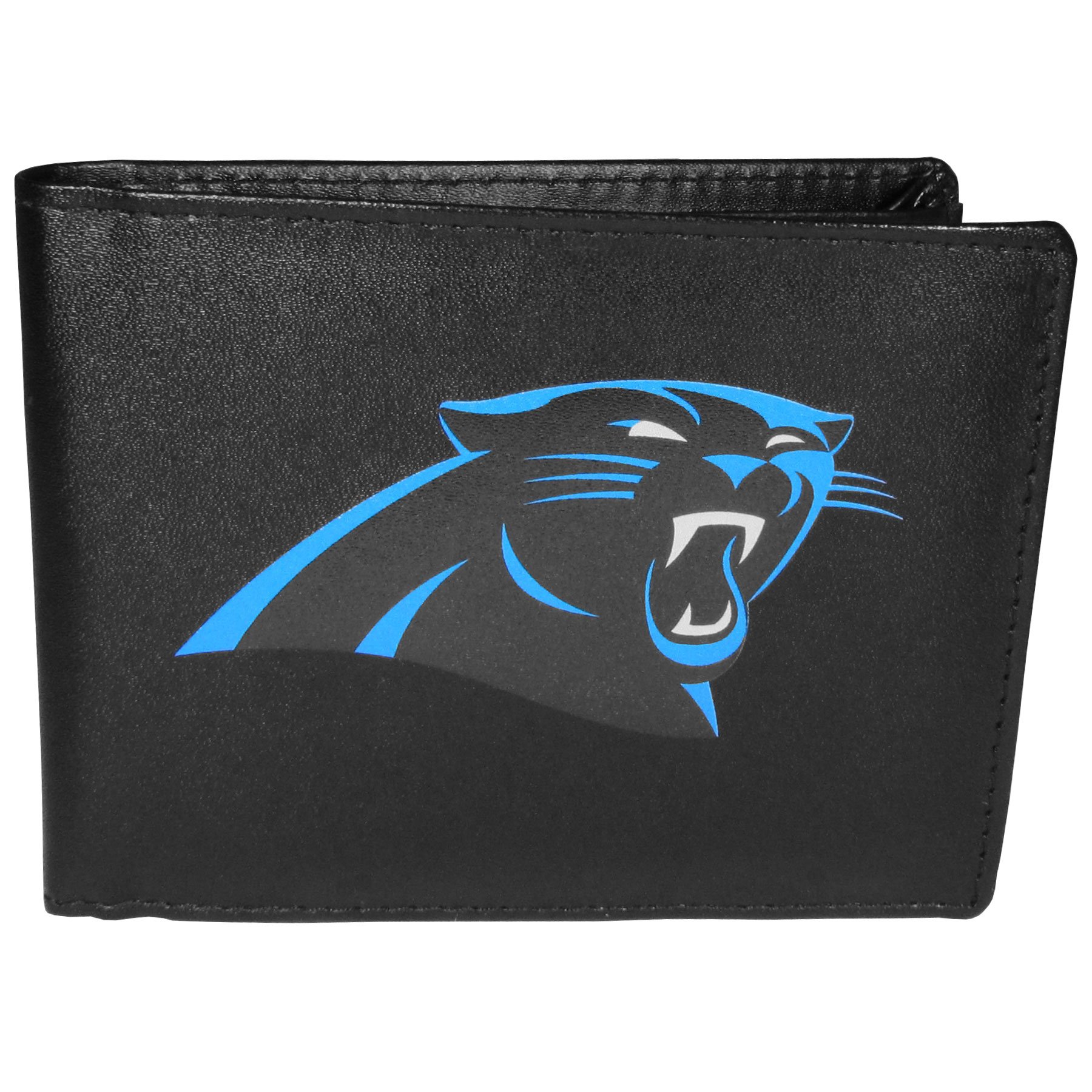 Siskiyou Sports NFL Mens Carolina Panthers Bi-fold Wallet Large Logo One Size Black