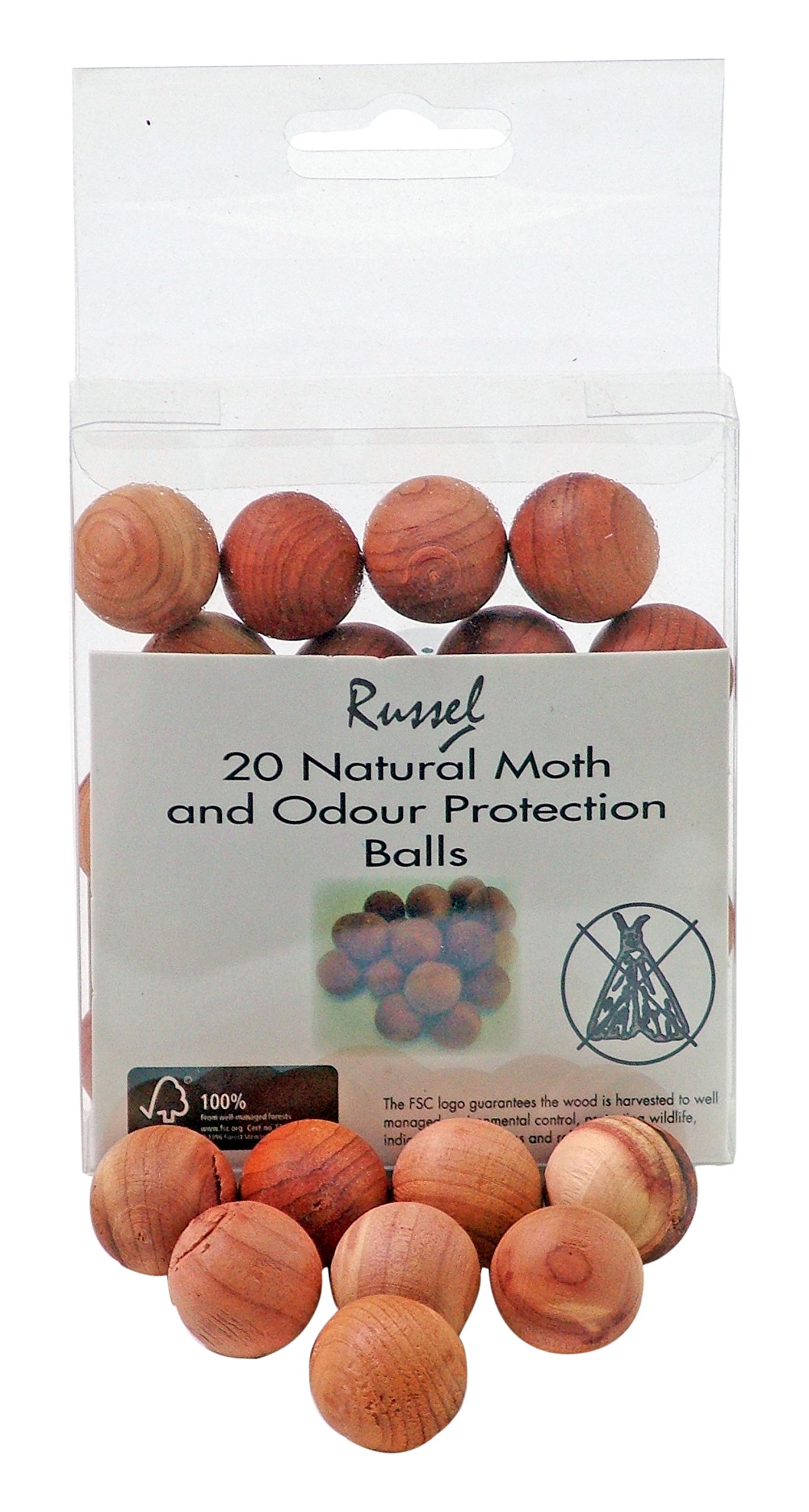 H & L Russel Set of 20 Cedar Wood Balls