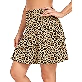 WOWENY Womens 20'' Knee Length Tennis Skirts Athletic Long Golf Skorts Skirts with Inner Shorts Pockets