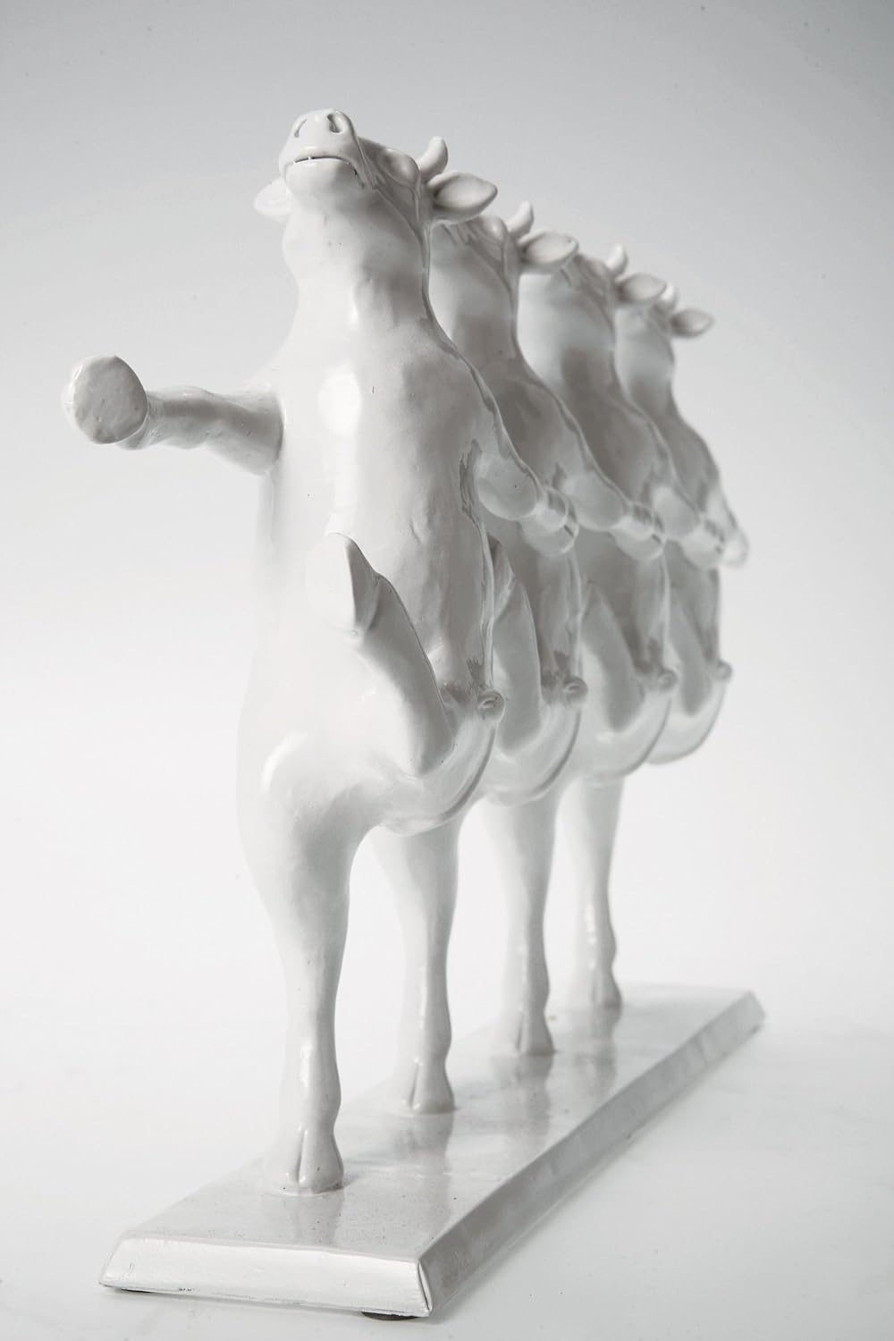 Kare Design Deco Figurine Dancing Cows, White, Animal Sculpture, Room Decor, Home Decor for Living Room Bedroom, Hallway