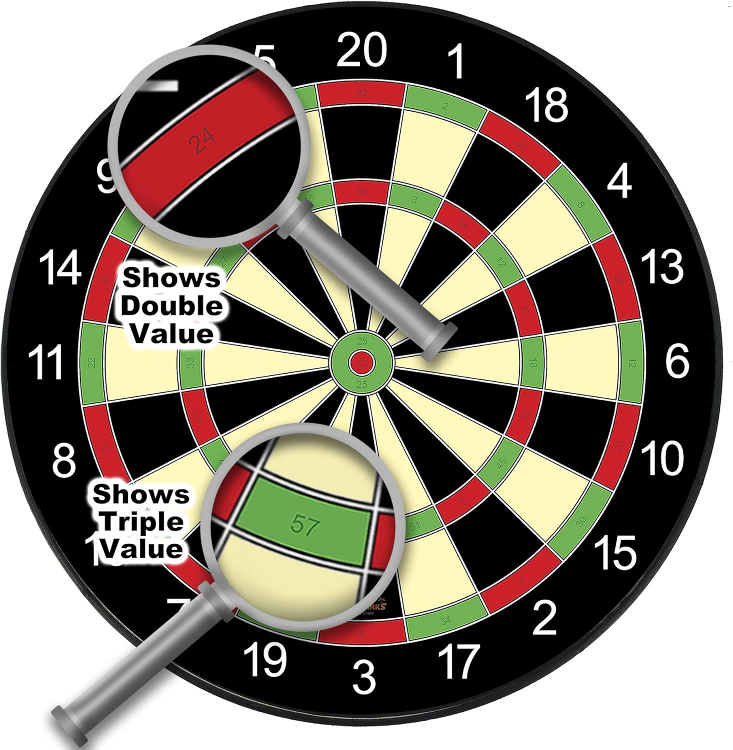 Magnetic Dart Board Game - 12 Darts - 6 Green and 6 Red Darts – Best Kids Toy Gift Indoor Outdoor Games for Family and Friends – Safe Dart Game Set: Toys & Games