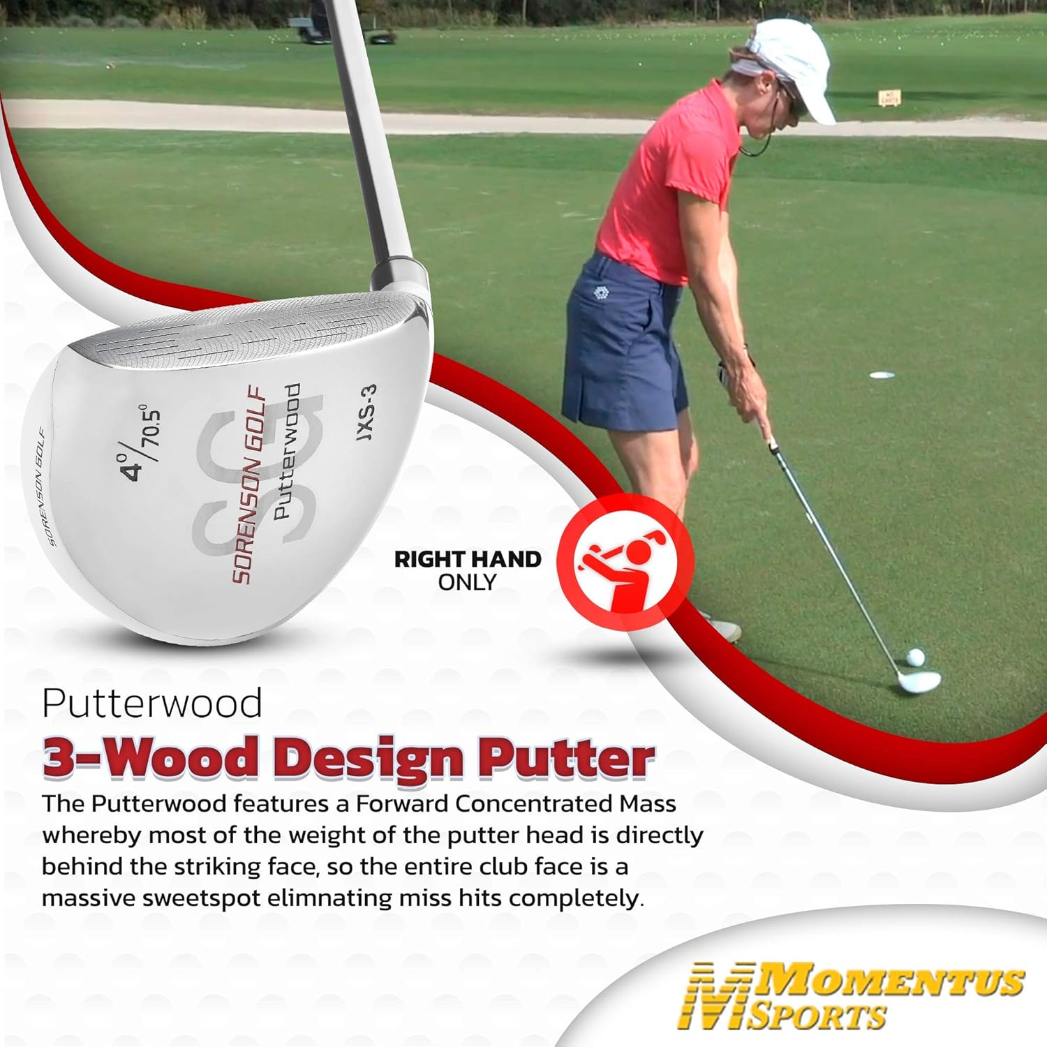 Sorenson 3-Wood Putterwood 35" Right Hand : Golf Putters : Sports & Outdoors