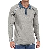 Sailwind Mens Long Sleeve Polo Shirts Cotton Fashion Casual Raglan Golf Shirts
