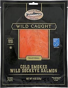 Ducktrap, Cold Smoked wild Sockeye Salmon, 0.25lb