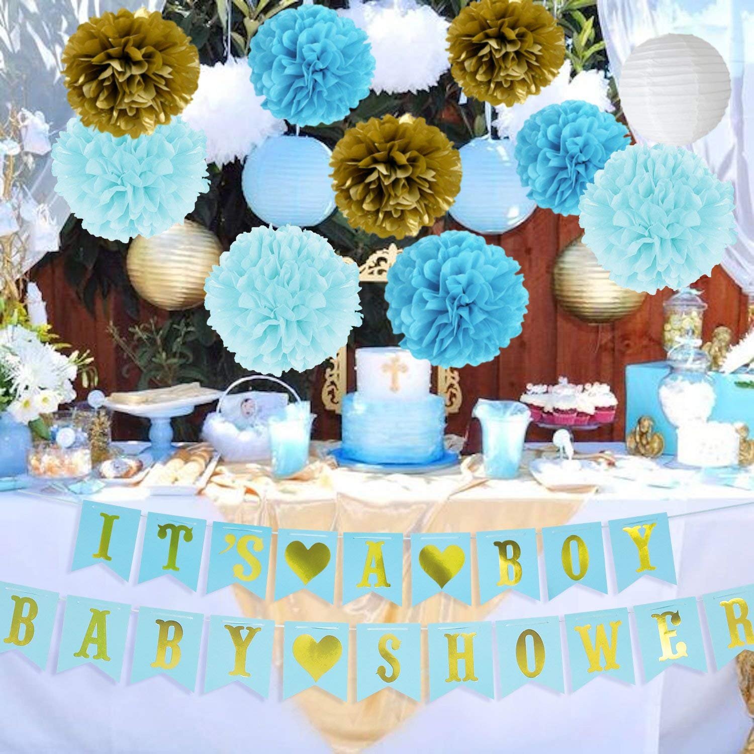 Banners Baby Shower Decorations For Boy Baby Shower Its A Boy