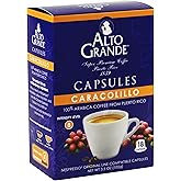 Alto Grande Caracolillo Coffee Capsules, 100% Arabica from Puerto Rico, 18 Count, Intensity 8, Single Serve Espresso Pods Compatible with Nespresso Original Line Machines (Not Vertuo)