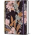 ZOTIA Lined Spiral Journal Notebook for Women, A5 College Ruled Journals for Writing, Hardcover Notebooks for Work, Note taking and Office School Supplies,140 Pages - Pink Buds
