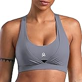FlareMove Double Layered High Impact Sports Bras for Women Criss-Cross Back Bras with Sewn in Pads Workout Yoga Tops