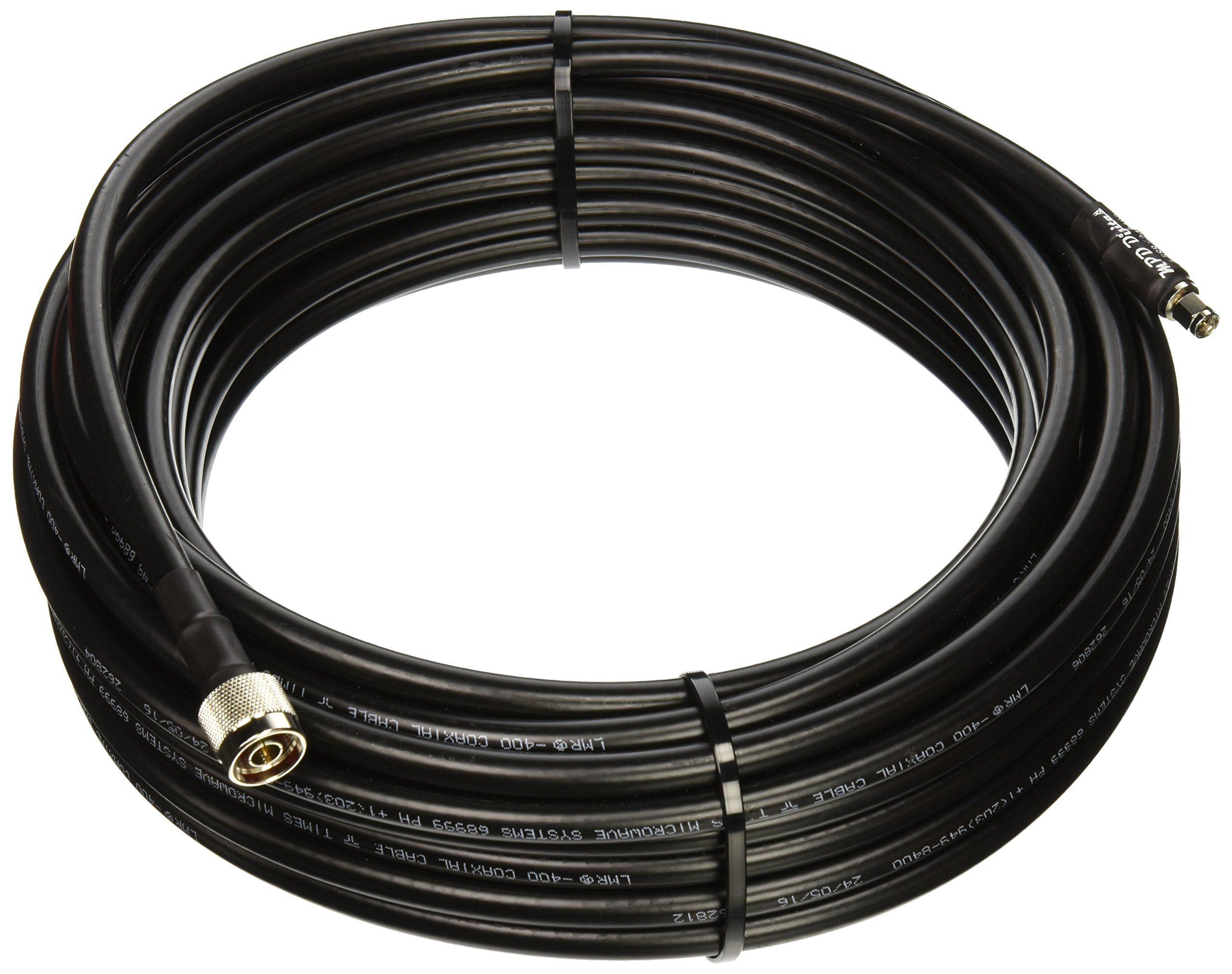 MPD Digital 400-n-Straight SMA-60 Times Microwave LMR-400 Coaxial Antenna Cable Line with N Male & Straight SMA Male Connectors, 60'