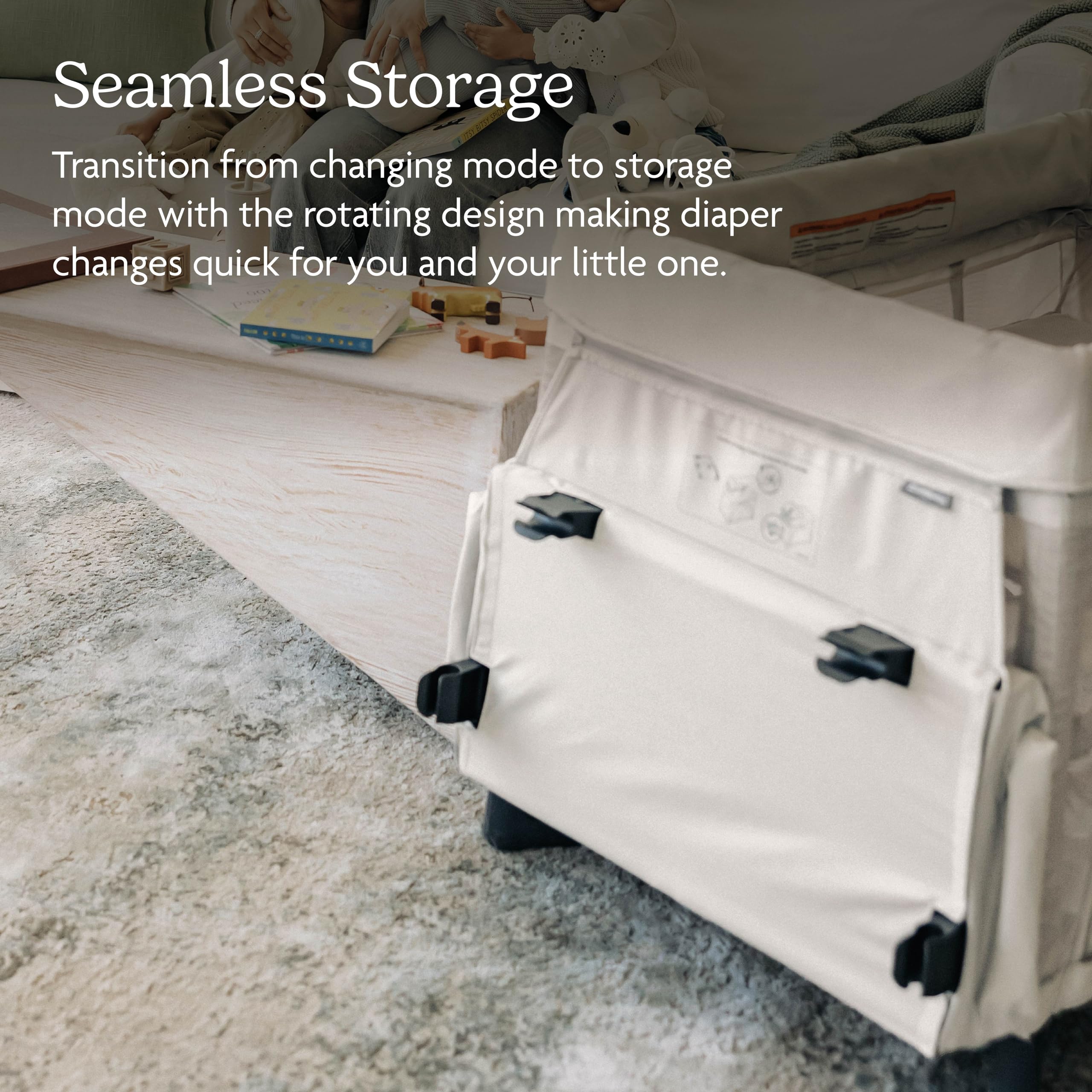 UPPAbaby Remi Changing Station/Wipeable Surface/Simple Attachment and Storage/Stella (Grey Brushed Mélange)