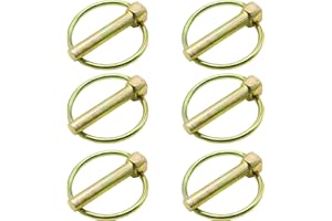 PINAILER 6 Pcs of Lynch Pin Assortment (5/16”x1-3/4”) for Trucks, Tractors, Trolleys, Lawn Mowers, & Trailers