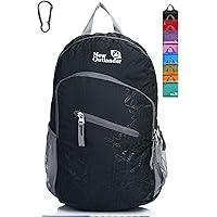 Outlander Packable Handy Lightweight Travel Hiking Backpack Daypack, Black