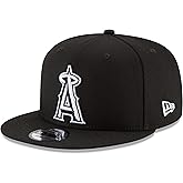 New Era Unisex-Adult MLB 9Fifty Black White Primary Logo Adjustable Snapback Hat Cap One Size Fits All