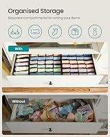 SONGMICS Set of 8 Underwear Drawer Organisers, Foldable, Ink Black RUS008B01 view 2