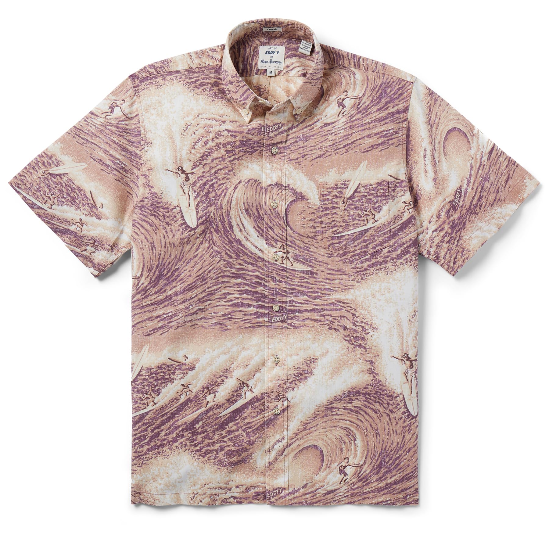 Reyn Spooner Men's Big Wave Button Front Surfing