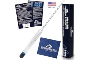 Precision Hydrometer Finishing Gravity Tester: Pro Series Final Specific Gravity Hydrometer, N.I.S.T Traceable (Single)