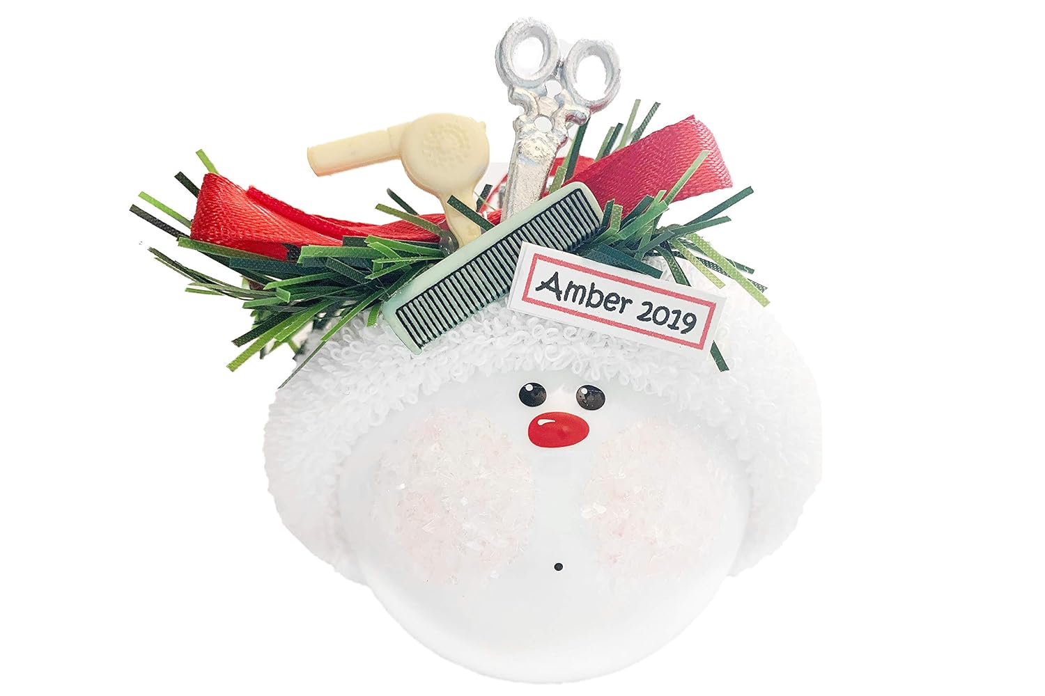 Amazon Com Hair Stylist Gift Glass Christmas Ornament Scissors