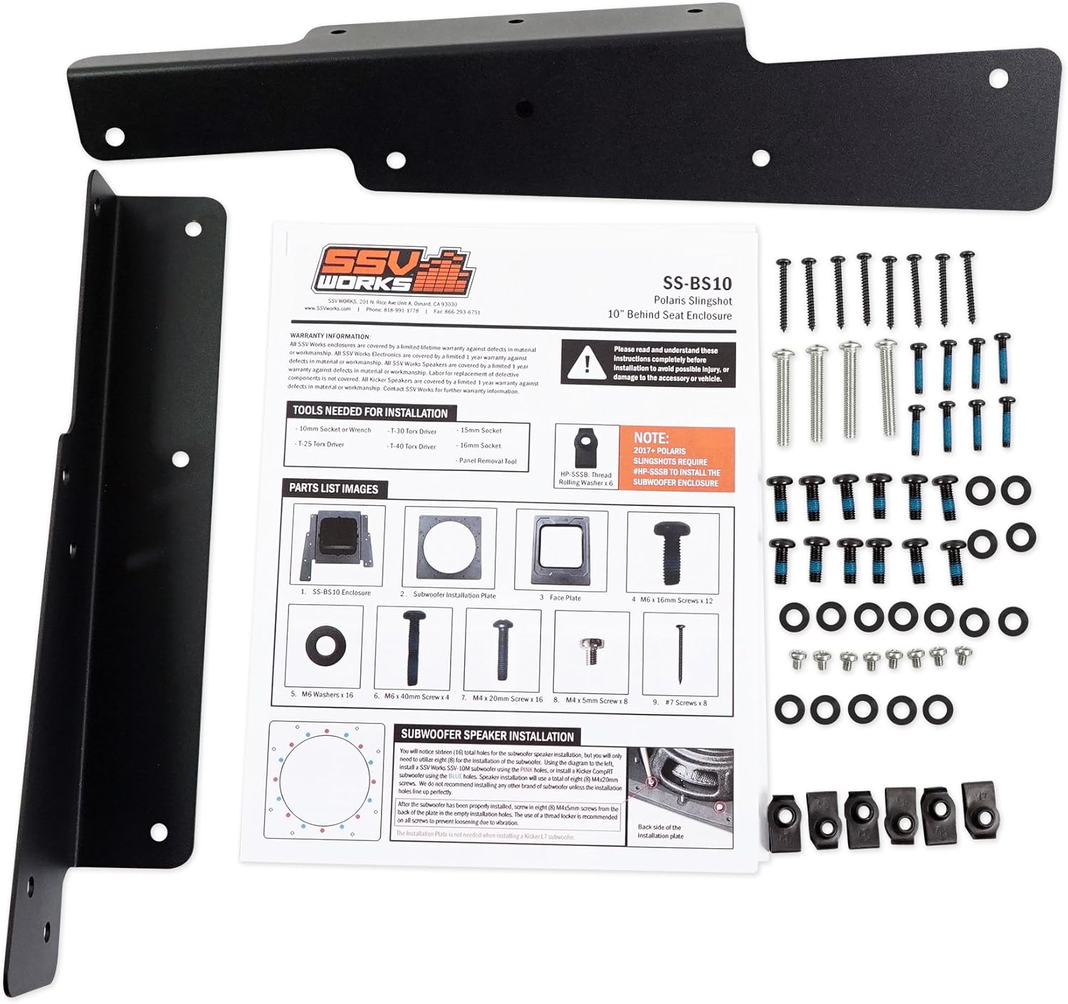 polaris slingshot subwoofer enclosure