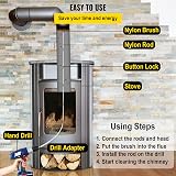 FORAVER Chimney Brush Rod Kit 26FT/8M Rotary Sweeper Stainless Nylon Flexible view 5