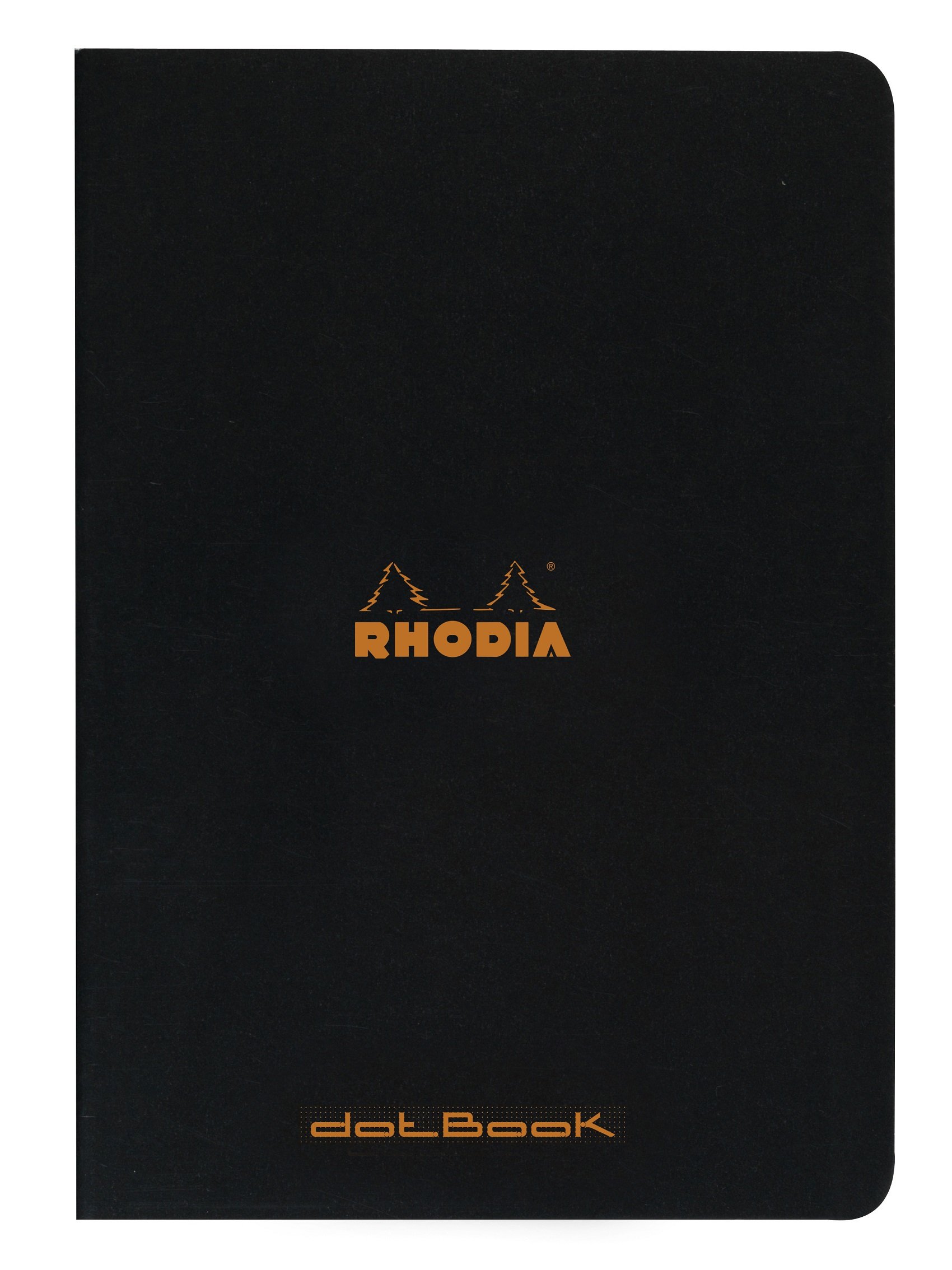 RHODIA 119166C - Black Piqué Notebook - A4 - Dot Dot - 96 pages - White Clairefontaine Paper 80 g/m - Soft, resistant and waterproof coated card cover - Classic