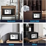 SINZUX 6.6L Digital Safe Steel Wall Safe 2 Keys 230x170x170mm Black view 8