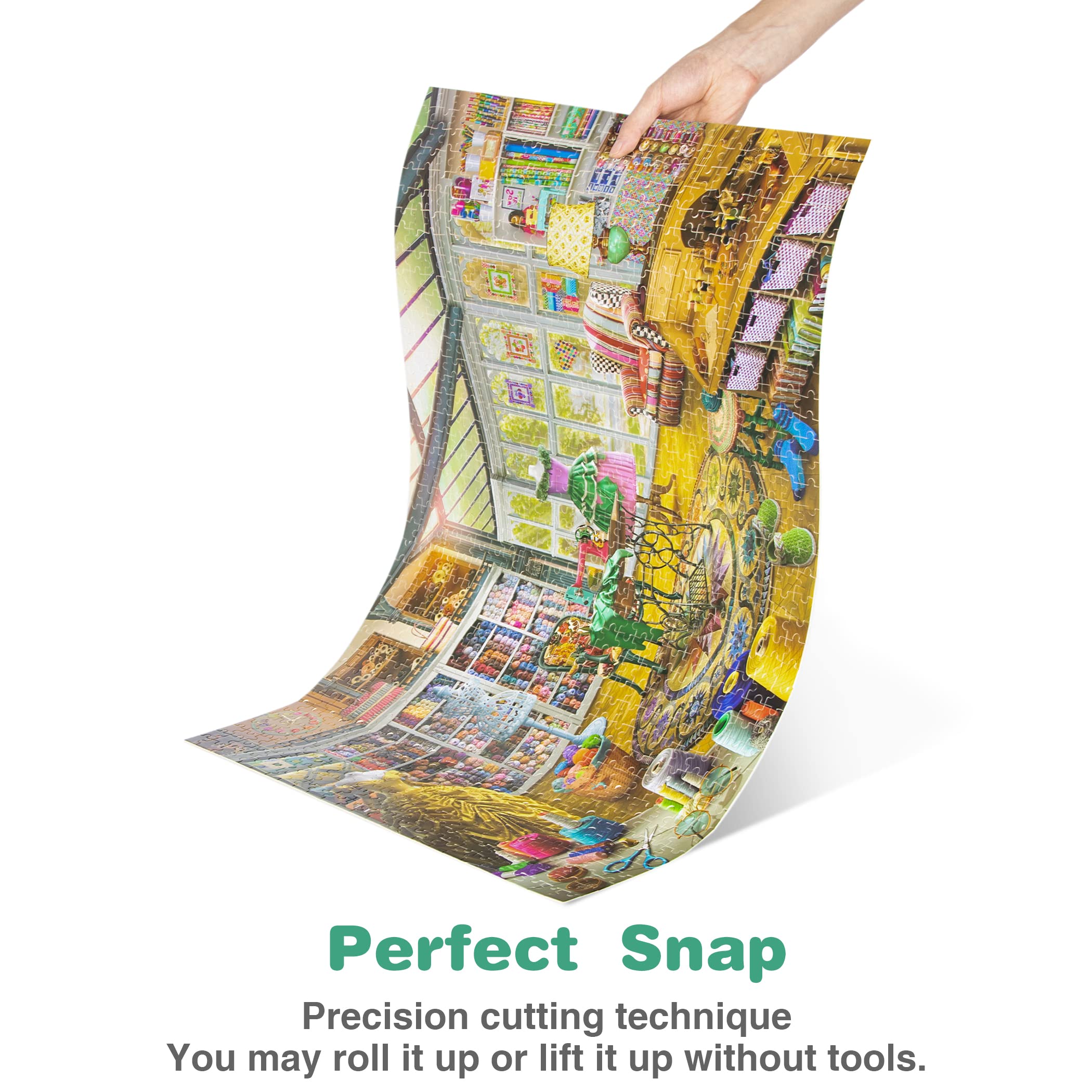 Lavievert Wooden Jigsaw Puzzle 1000 Piece Puzzle for Adults - Sewing Room