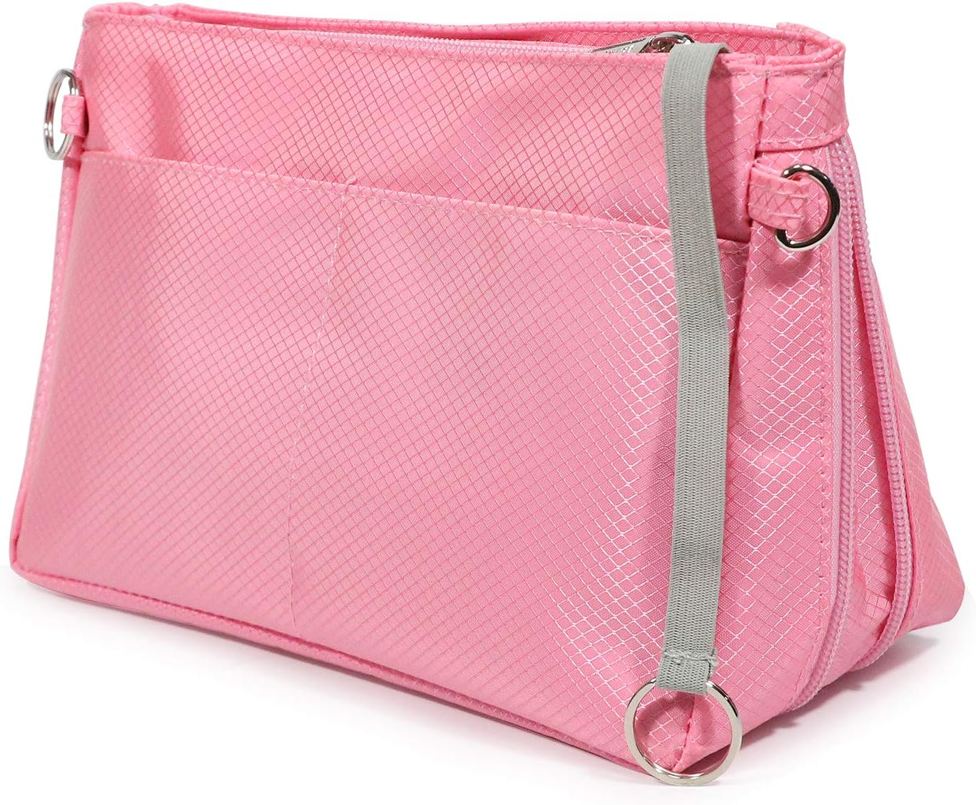 Expandable Purse Organizer Insert Purse Liner Zipper Closure, Lightweight Nylon Bag In Bag Organizer Insert
