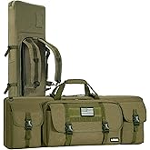 AKOZLIN Double Rifle Case Portable Long Rifle Bag Backpack with 3 Storage Pockets for Outdoor Hunting Shooting, Firearm Trans