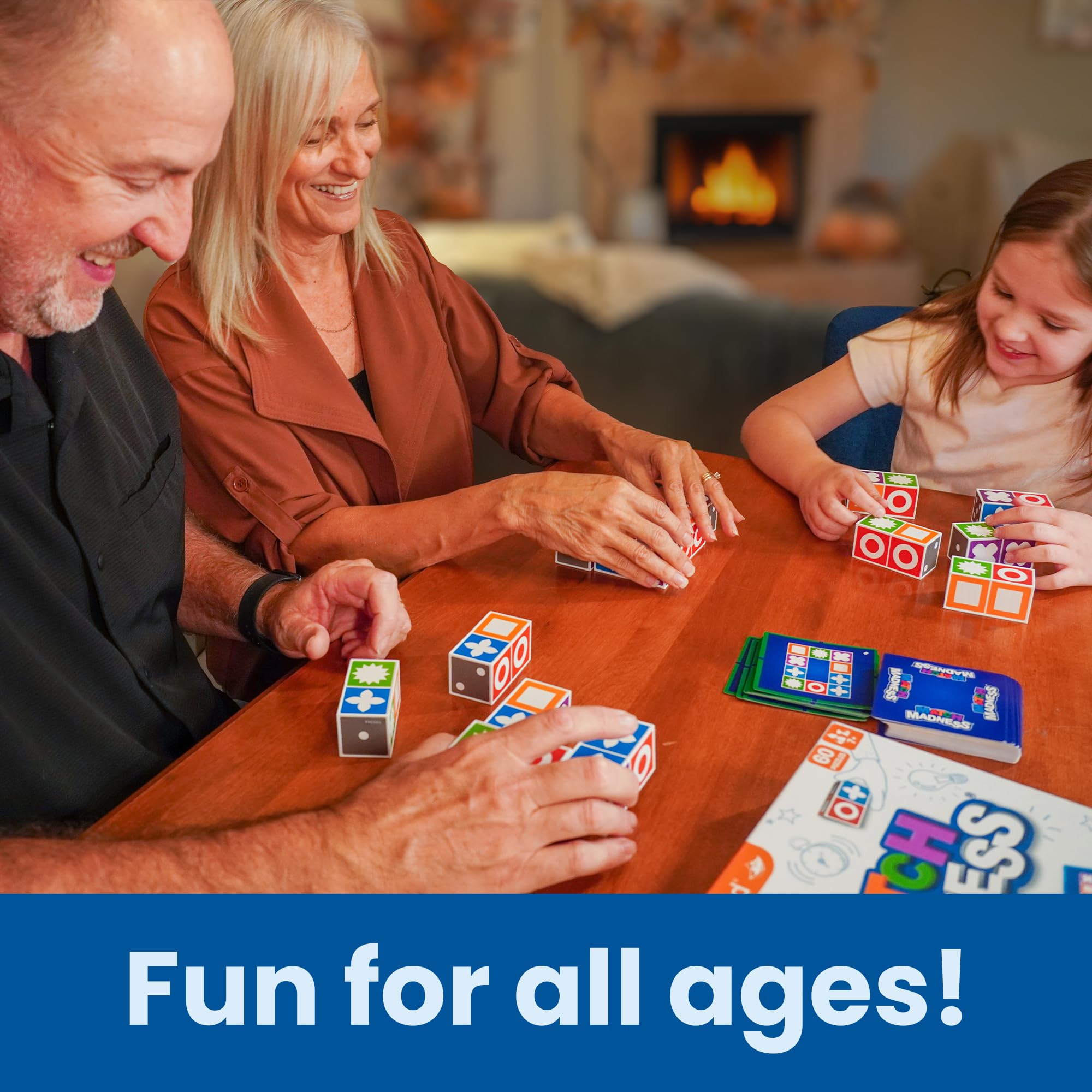 FoxMind Match Madness Board Game, Visual Recognition Matching Board Game, Family Puzzle Game to Develop Kids Problem Solving Skills