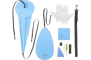SAUYRASY Saxophone Cleaning Kit, 10-in-1 Alto Sax Cleaning Kit, Including Sax Cleaning Cloth, Mouthpiece Brush, Mini Screwdriver Cleaning Cloth for Wind & Woodwind Struments