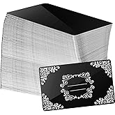 weparmeety 180 Pcs Metal Engraving Blanks Aluminum Sheet Laser Engraving Business Card Multipurpose DIY Gift Cards 86 x 54 x 0.21 mm((Black)