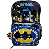 AI ACCESSORY INNOVATIONS Batman Full Size 16 Inch Backpack with Detachable Lunch Box