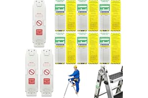 Ladder Tags, Scaffold Inspection Record Tags 3 Holders and 6 Ladder Inspection Tag Inserts Ladder Safety Inspection Self Adhe