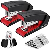 Arrow 2-Pack Mini Stapler with 2000 Staples &amp; Remover | 16-Sheet Capacity, Compact Design, For Office, School Tasks and Home Organization