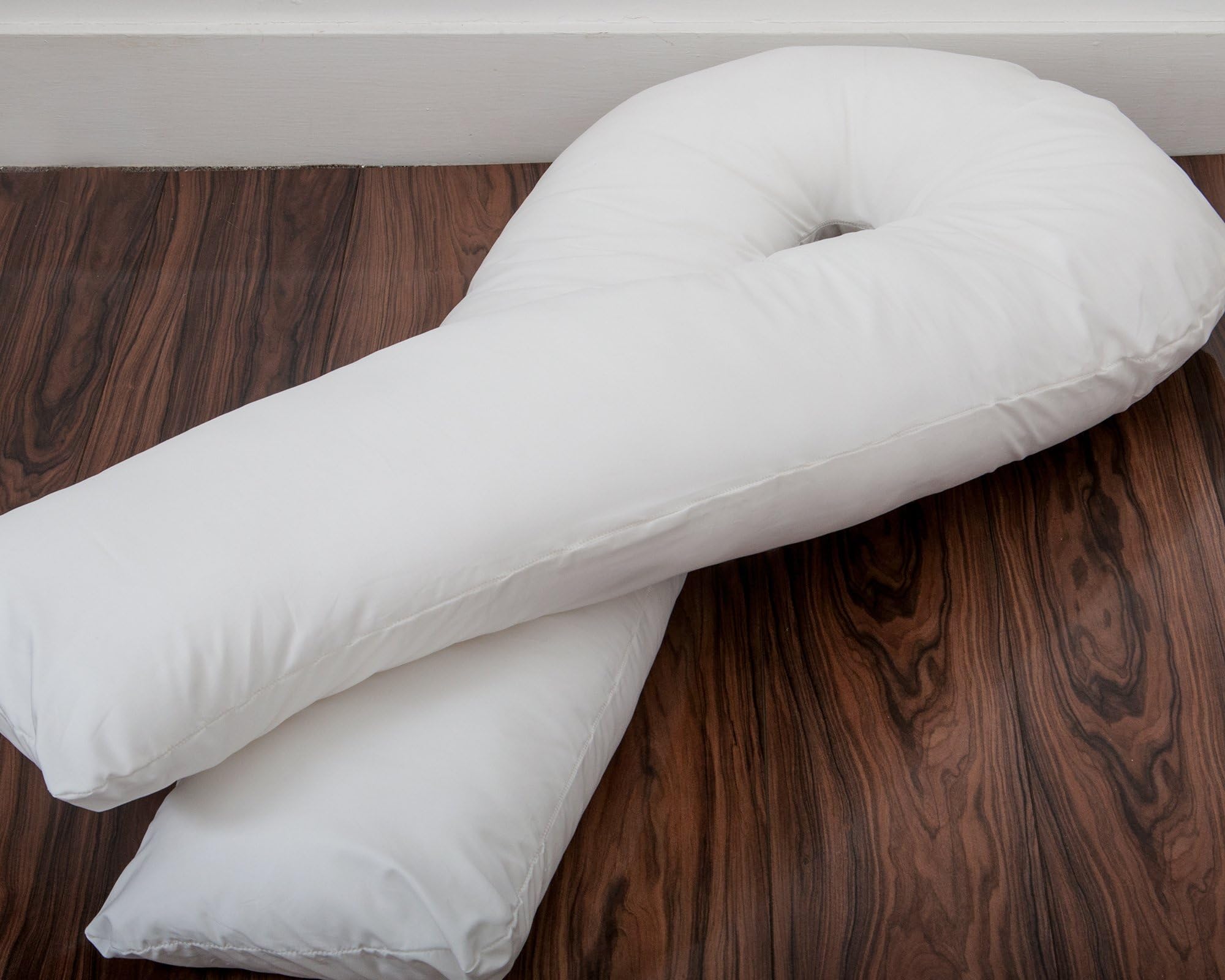 Bedding Direct UK - Pregnancy Pillow CASE Unique Total Body U-Shaped Pillow Spare Cover Only (WHITE)